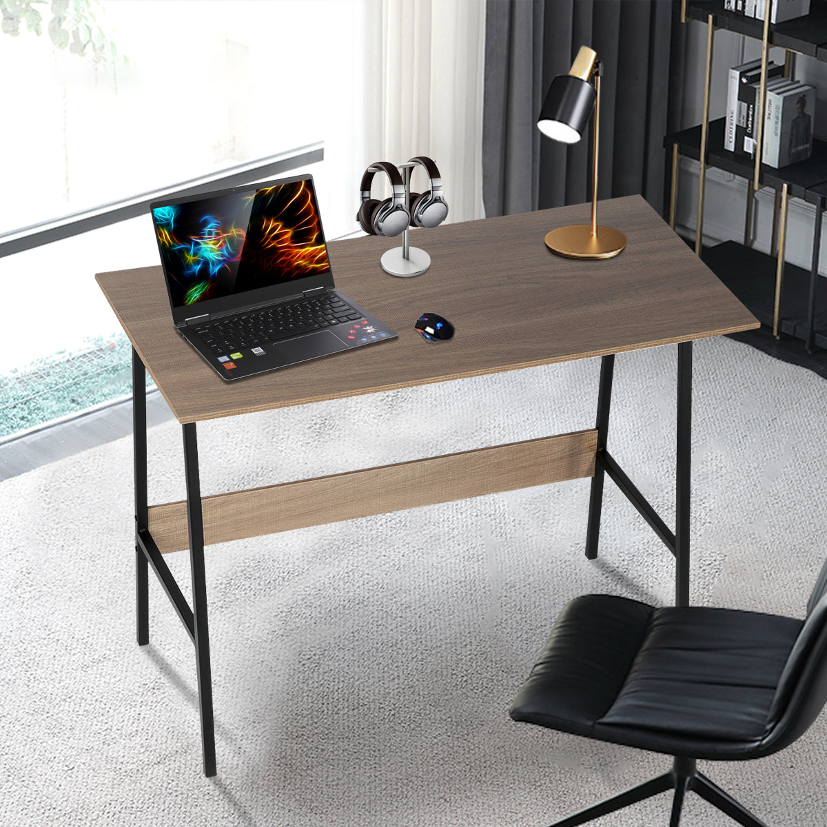 Woodyhome™ Standing Table Wood Nordic Computer PC Laptop