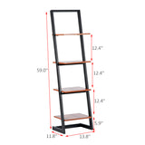 Woodyhome™ Shelf Storage Wood 4 Tier Ladder