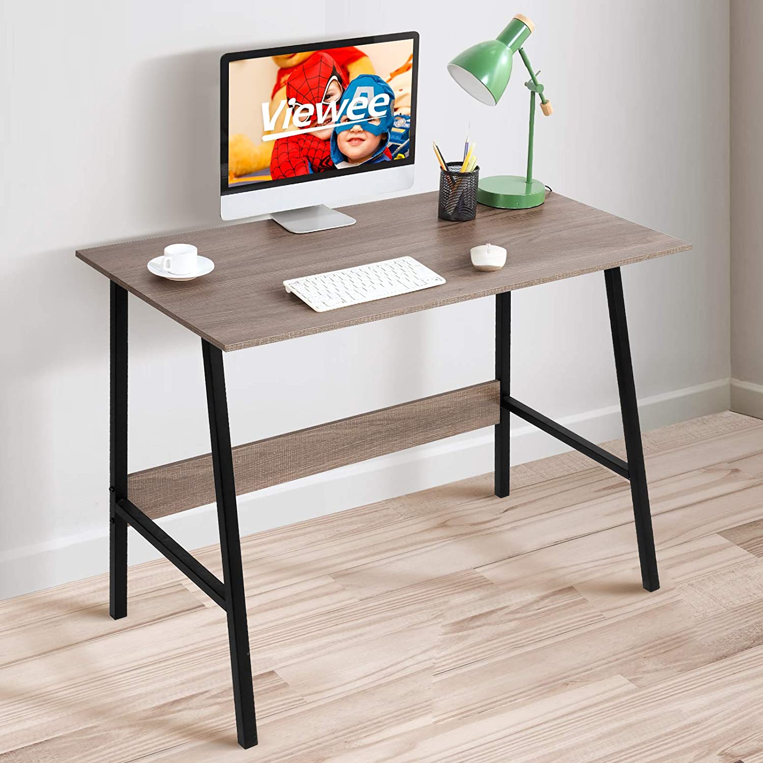 Woodyhome™ Standing Table Wood Nordic Computer PC Laptop